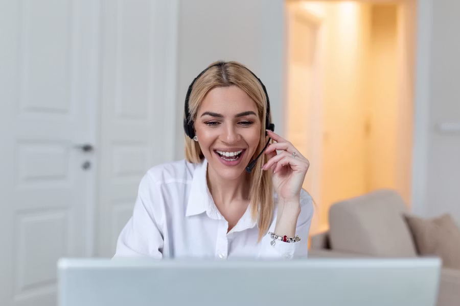 Independent support professional at work
